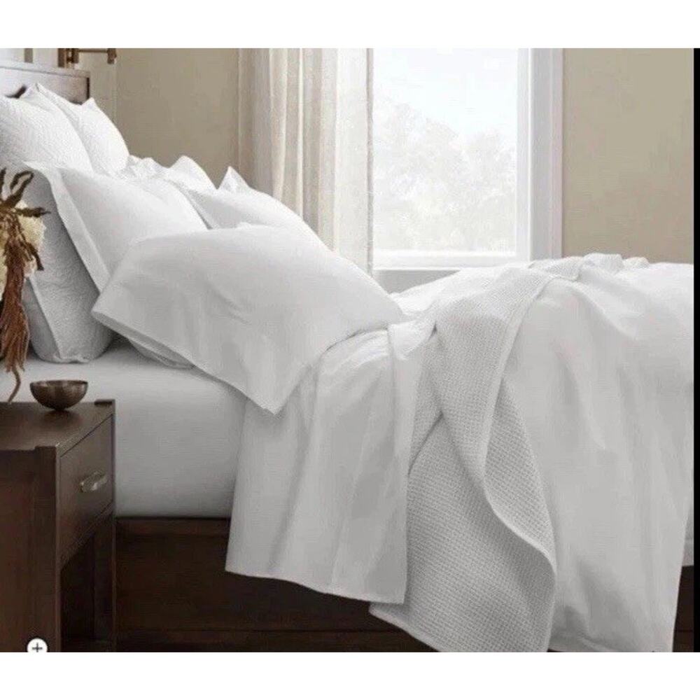 BOLL & BRANCH Signature Hemmed DUVET White King/cal Kg Org Cotton 2 Pillowcases